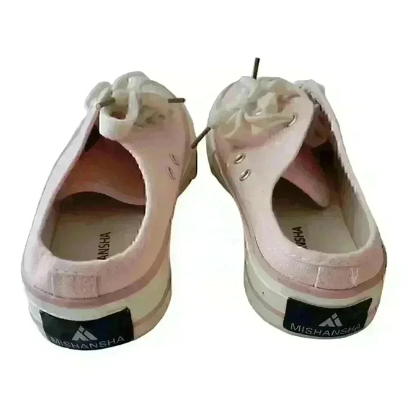 Mishansha Women's Canvas Pink Casual Low Walking Sneaker Size 7 - Picture 8 of 8